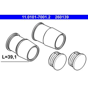Jeu de douilles de guidage, étrier de frein ATE 11.0101-7001.2