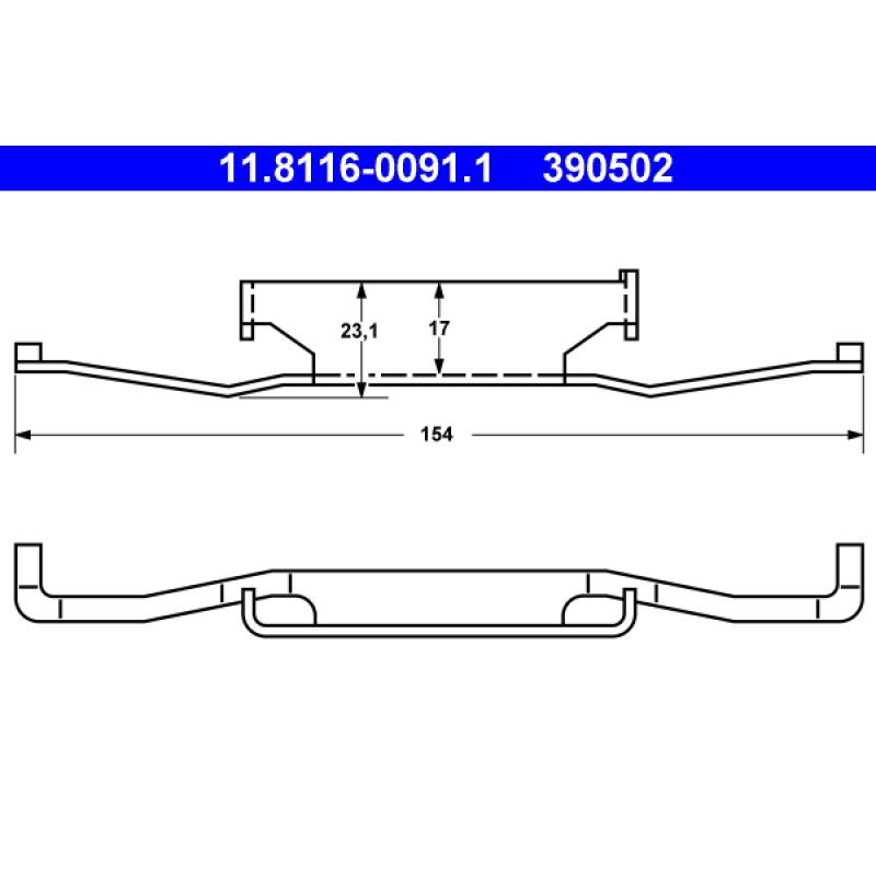 Ressort, étrier de frein ATE 11.8116-0091.1 - Visuel 1