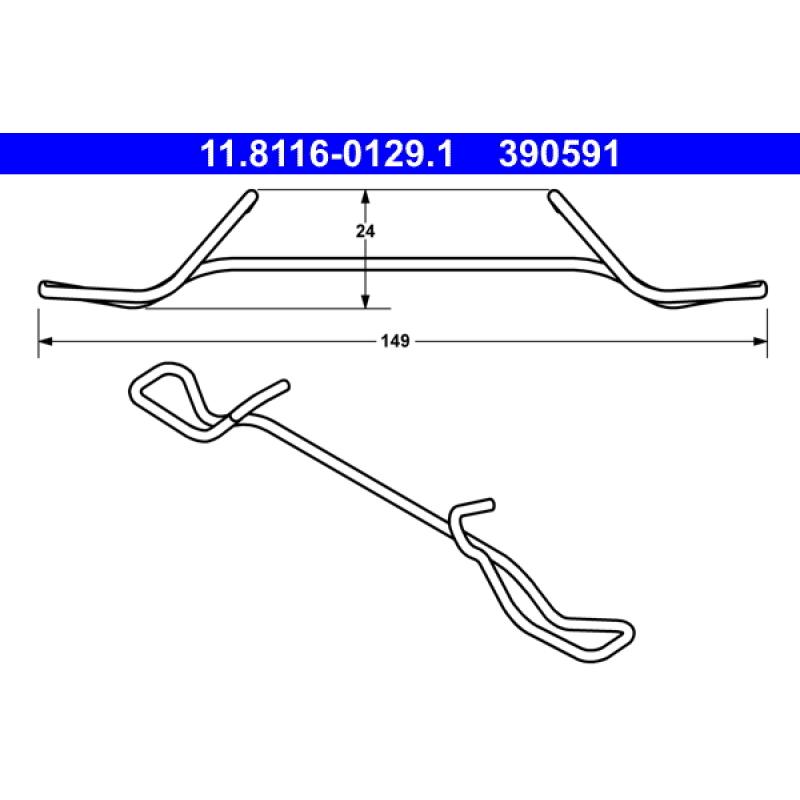 Ressort, étrier de frein ATE 11.8116-0129.1 - Visuel 1