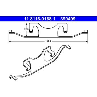 Ressort, étrier de frein ATE OEM 34211163399 Ressort, étrier de frein ATE OEM 34211163399
