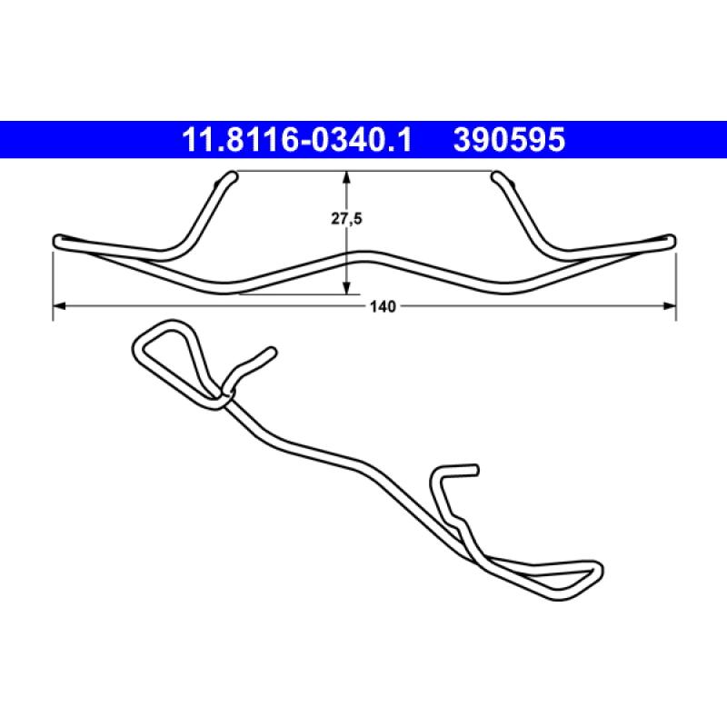 Ressort, étrier de frein ATE 11.8116-0340.1 - Visuel 1
