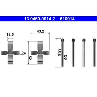 Kit d'accessoires, plaquette de frein à disque ATE [13.0460-0014.2]