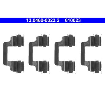 Kit d'accessoires, plaquette de frein à disque ATE 13.0460-0023.2 pour AUDI A6 RS6 quattro - 580cv