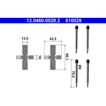 Kit d'accessoires, plaquette de frein à disque ATE 13.0460-0029.2