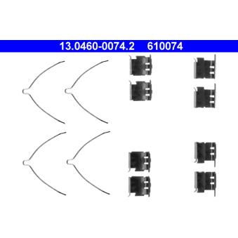 Kit d'accessoires, plaquette de frein à disque ATE 13.0460-0074.2