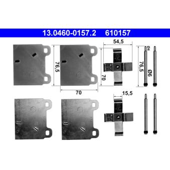 Kit d'accessoires, plaquette de frein à disque ATE 13.0460-0157.2