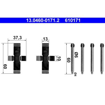 Kit d'accessoires, plaquette de frein à disque ATE OEM 0009919760