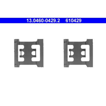 Kit d'accessoires, plaquette de frein à disque ATE 13.0460-0429.2