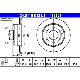 Jeu de 2 disques de frein arrière ATE OEM A9104230000