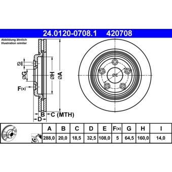 Jeu de 2 disques de frein arrière ATE OEM JLM20802