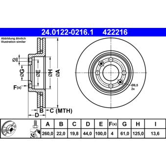Jeu de 2 disques de frein avant ATE OEM 40206AX600