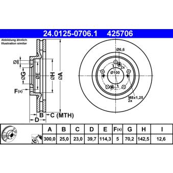 Jeu de 2 disques de frein avant ATE OEM 45251s2a000 Jeu de 2 disques de frein avant ATE OEM 45251s2a000