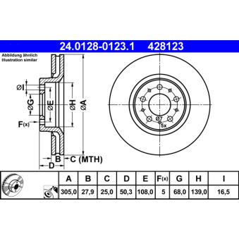 Jeu de 2 disques de frein avant ATE OEM 272404