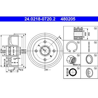 Tambour de frein ATE OEM 424735