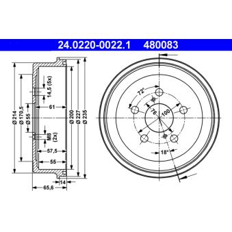 Tambour de frein ATE OEM 4243120190