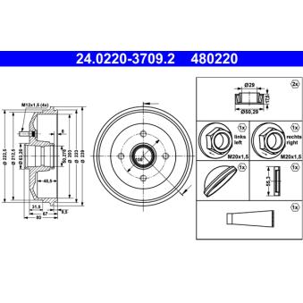 Tambour de frein ATE OEM 4053719