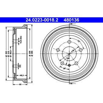 Tambour de frein ATE OEM 568060