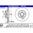 ATE 24.0326-0119.1 - Jeu de 2 disques de frein avant