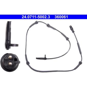 Capteur, vitesse de roue ATE OEM 7700416066