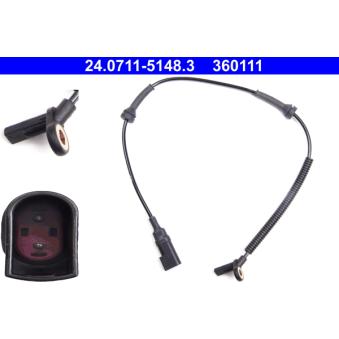 Capteur, vitesse de roue ATE OEM 4376243