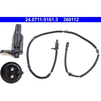 Capteur, vitesse de roue ATE OEM 8200037443