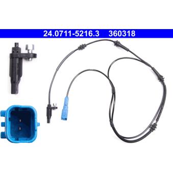 Capteur, vitesse de roue ATE OEM 4545J0