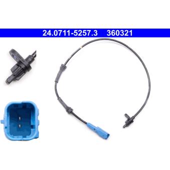 Capteur, vitesse de roue ATE OEM 4545K0