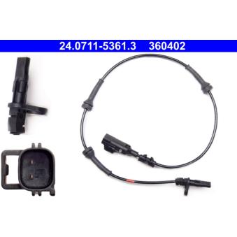 Capteur, vitesse de roue ATE OEM LR066868