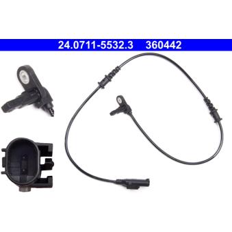 Capteur, vitesse de roue ATE OEM A9069050701 Capteur, vitesse de roue ATE OEM A9069050701