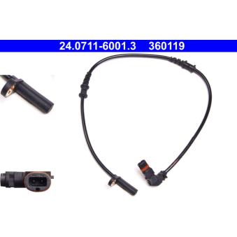 Capteur, vitesse de roue ATE OEM 2035400417