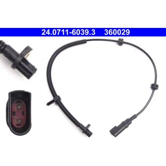 Capteur, vitesse de roue ATE OEM 1067210