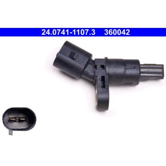 Capteur, vitesse de roue ATE OEM 1J0927807B