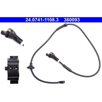 Capteur, vitesse de roue ATE OEM 6K0927807D