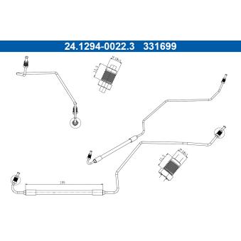 Flexible de frein ATE OEM 8200663364