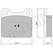 METELLI 22-0003-4 - Jeu de 4 plaquettes de frein arrière