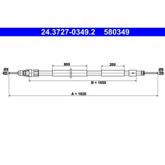 Tirette à câble, frein de stationnement ATE OEM 4745Y0 Tirette à câble, frein de stationnement ATE OEM 4745Y0