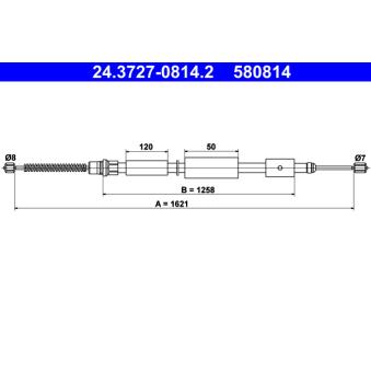 Tirette à câble, frein de stationnement ATE OEM 4745F7