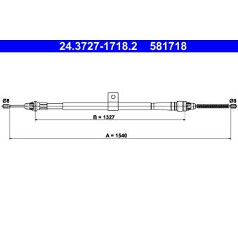 Tirette à câble, frein de stationnement ATE OEM 36531AX601