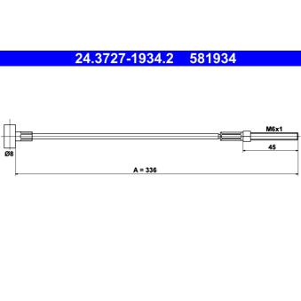 Tirette à câble, frein de stationnement ATE OEM 4641012280