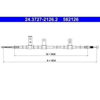 Tirette à câble, frein de stationnement ATE OEM MR235306