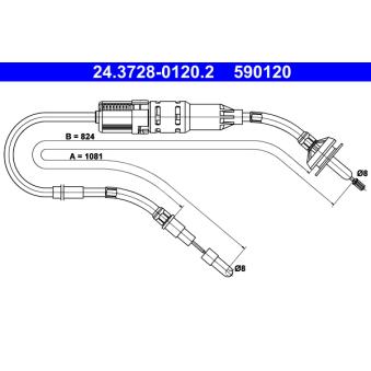 Tirette à câble, commande d'embrayage ATE OEM 191721335F