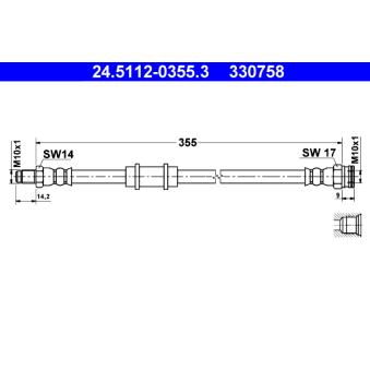 Flexible de frein ATE OEM 50008743