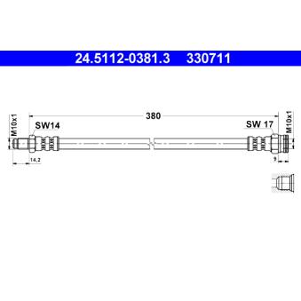 Flexible de frein ATE 24.5112-0381.3