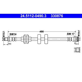 Flexible de frein ATE OEM 51776519 Flexible de frein ATE OEM 51776519