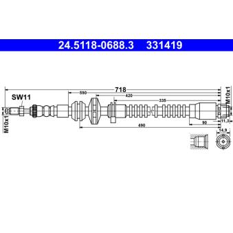 Flexible de frein ATE [24.5118-0688.3]