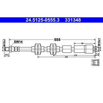 Flexible de frein ATE OEM 34306787316