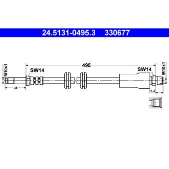 Flexible de frein ATE OEM 6384282235