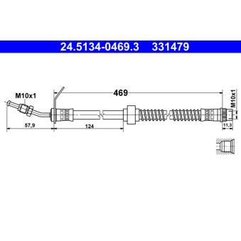 Flexible de frein ATE OEM 8200673552 Flexible de frein ATE OEM 8200673552