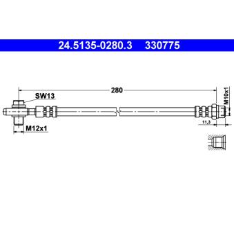 Flexible de frein ATE OEM 4D0611775D