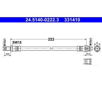 Flexible de frein ATE OEM 1438901